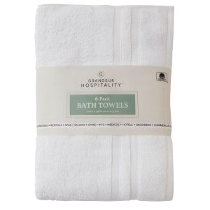 Grandeur Hospitality 6-Pack Bath Towels