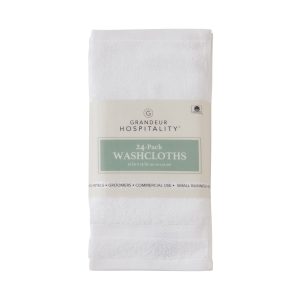 Grandeur Hospitality Washcloths 24-Piece Set