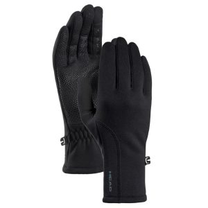 HEAD women's touchscreen running gloves with silicone grip and stretch fleece