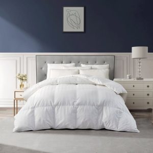 Hotel Grand White Down Comforter 650 fill power cotton cover